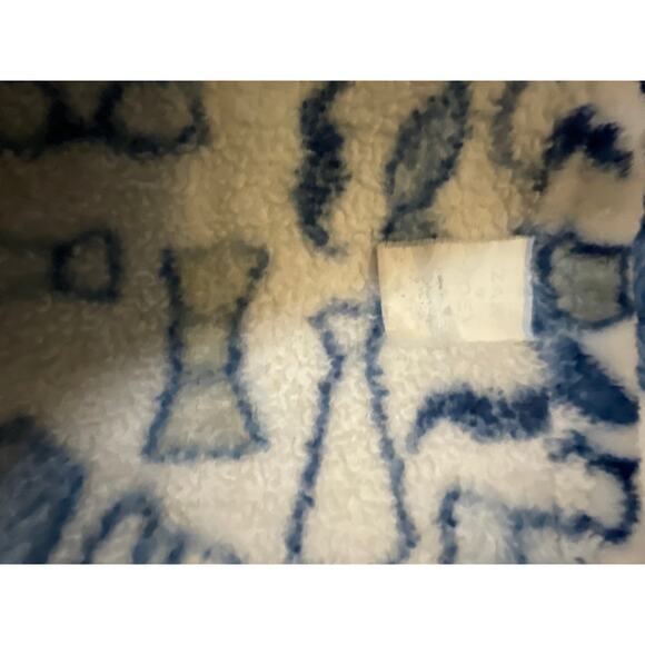 Zak and Zoey Blue Neck Tie Bow Hat Glasses Boys Gentleman Baby Blanket Fleece - Picture 3 of 3